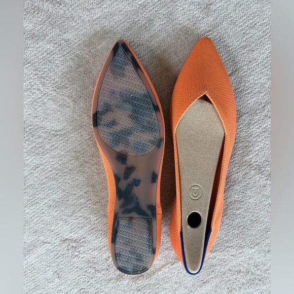 Rothy’s The Point Flats in Tangerine NWOB 10 Office Siren Boardroom Chic - Picture 7 of 7